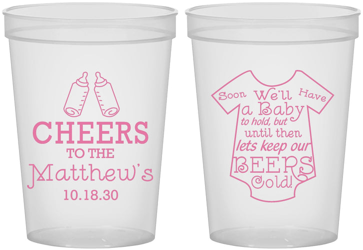 Custom Baby Shower 16 oz Translucent Cups - Bottle | 90094