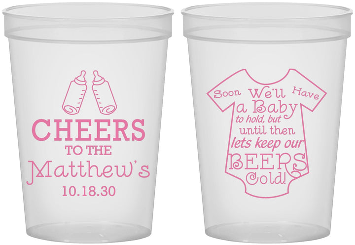 Custom Baby Shower 16 oz Translucent Cups - Bottle | 90094