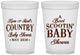 Custom Baby Shower 16 oz Translucent Cups - Boot Scootin | 90100