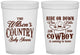 Custom Baby Shower 16 oz Translucent Cups - Cowboy Coming To Town | 90105