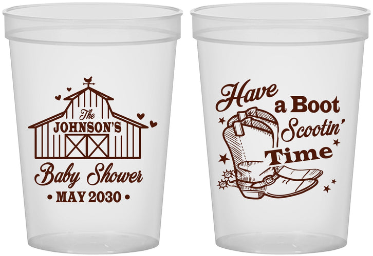 Custom Baby Shower 16 oz Translucent Cups - Farm Country | 90107