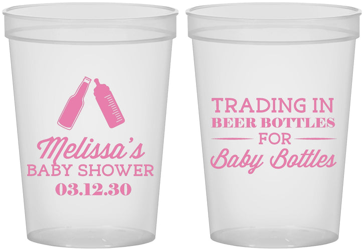 Custom Baby Shower 16 oz Translucent Cups - Bottles | 90115