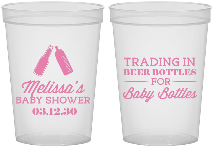 Custom Baby Shower 16 oz Translucent Cups - Bottles | 90115