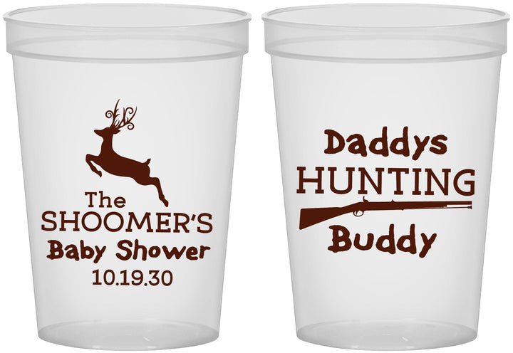 Custom Baby Shower 16 oz Translucent Cups - Hunting Deer | 90118