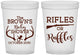 Custom Baby Shower 16 oz Translucent Cups - Rifles Or Ruffles | 90122