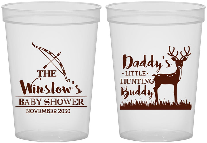 Custom Baby Shower 16 oz Translucent Cups - Hunting Buddy | 90127