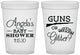 Custom Baby Shower 16 oz Translucent Cups - Guns Or Glitter | 90130