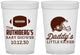 Custom Baby Shower 16 oz Translucent Cups - Football Little Kicker | 90139