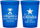 Custom Baby Shower 16 oz Translucent Cups - Allstar On The Way | 90140