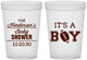 Custom Baby Shower 16 oz Translucent Cups - Football | 90142