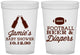 Custom Baby Shower 16 oz Translucent Cups - Football Beer Diapers | 90148