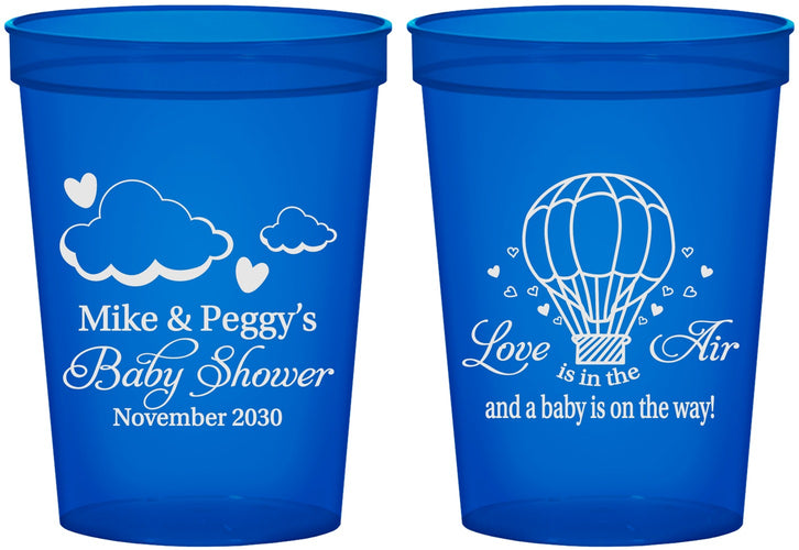 Custom Baby Shower 16 oz Translucent Cups - Love Is In The Air | 90163