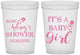Custom Baby Shower 16 oz Translucent Cups - Baby Girl | 90171