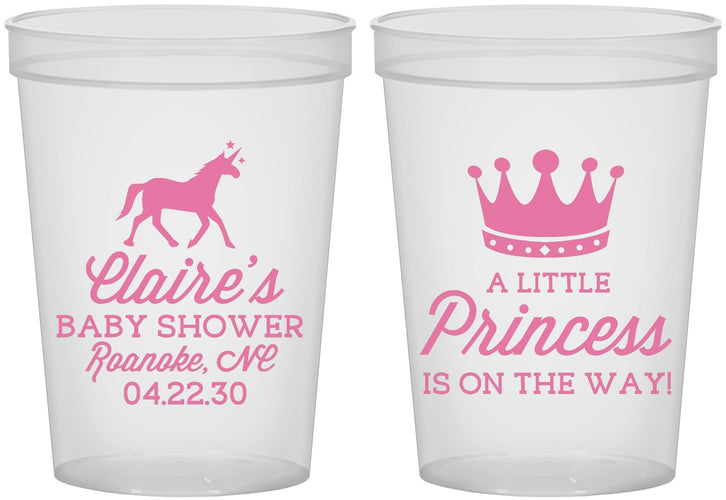 Custom Baby Shower 16 oz Translucent Cups - Little Princess | 90174