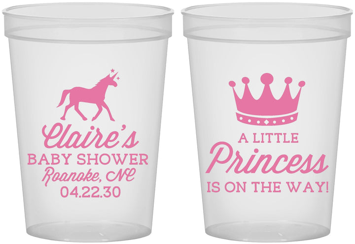 Custom Baby Shower 16 oz Translucent Cups - Little Princess | 90174