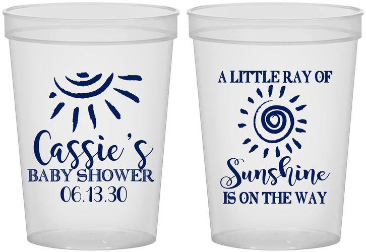 Custom Baby Shower 16 oz Translucent Cups - Sunshine | 90179