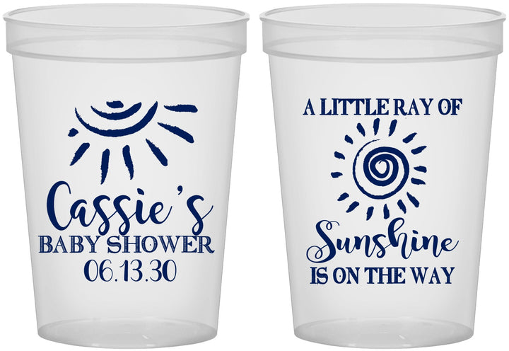Custom Baby Shower 16 oz Translucent Cups - Sunshine | 90179