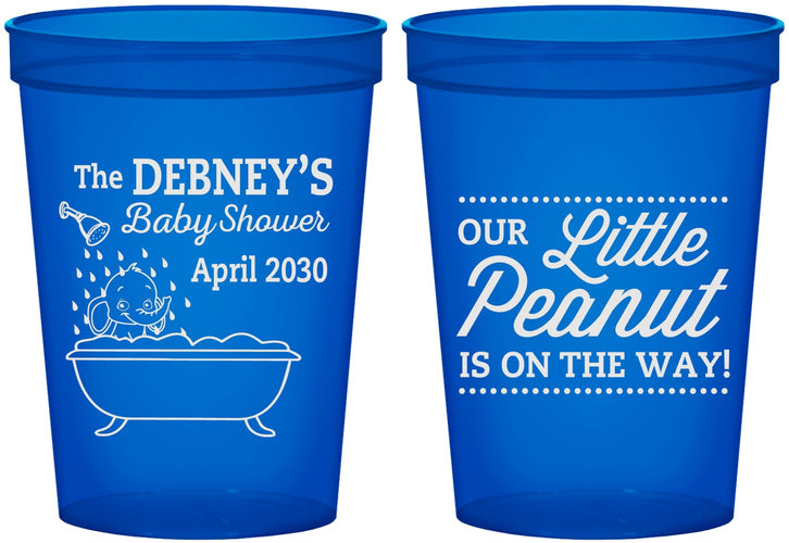 Custom Baby Shower 16 oz Translucent Cups - Little Peanut | 90180