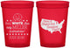 Custom Baby Shower 16 oz Translucent Cups - Red White Blue | 90197