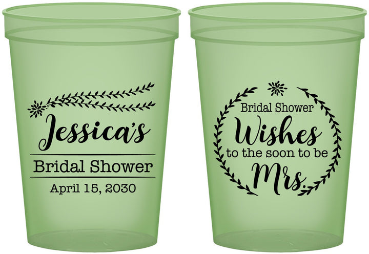 Custom Bridal Shower 16 oz Glow In The Dark Cups - Soon To Be Mrs | 100009
