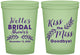 Custom Bridal Shower 16 oz Glow In The Dark Cups - Kiss The Miss Goodbye | 100010