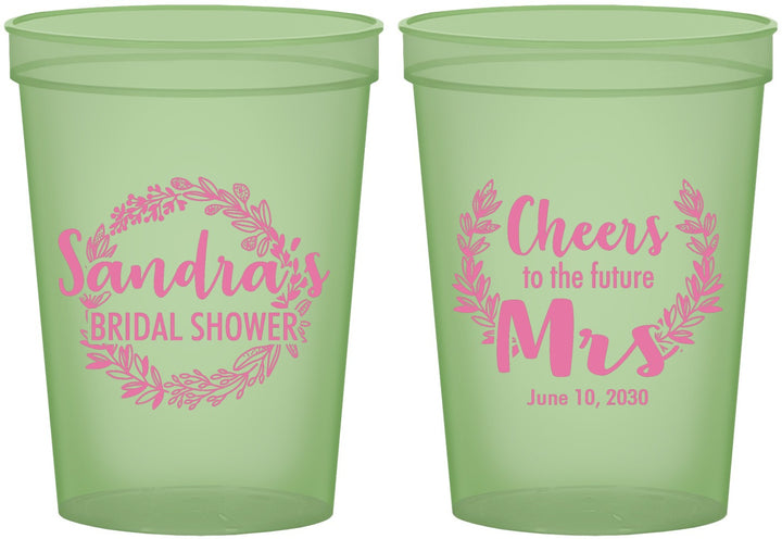 Custom Bridal Shower 16 oz Glow In The Dark Cups - Future Mrs | 100015