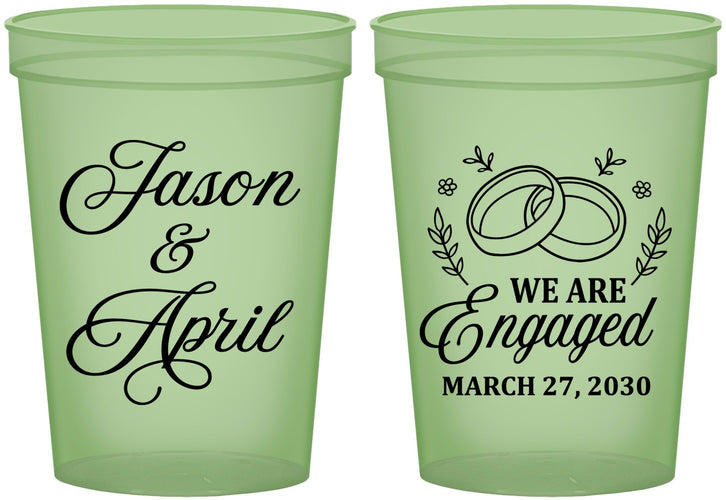 Custom Engagement 16 oz Glow In The Dark Cups - We Are Engaged | 10003