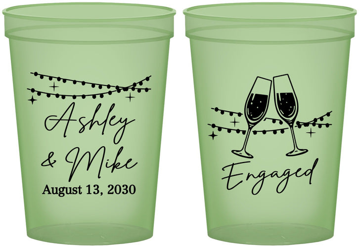 Custom Engagement 16 oz Glow In The Dark Cups - Engaged | 10007