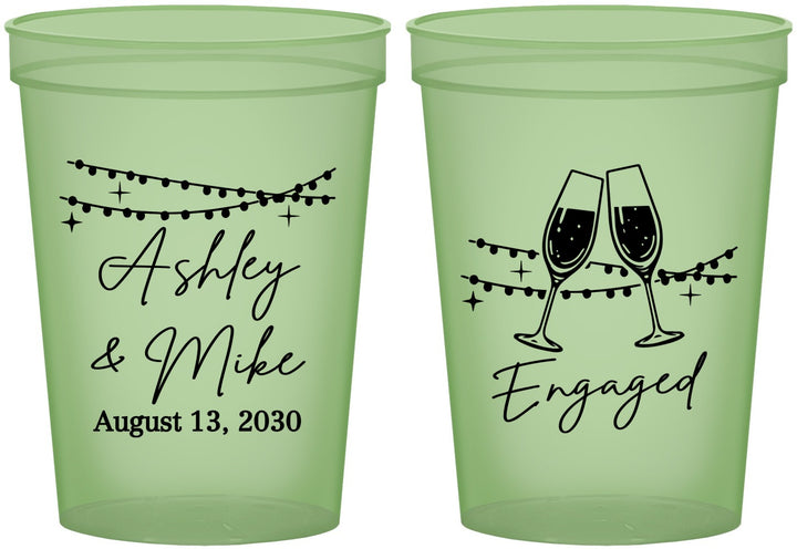 Custom Engagement 16 oz Glow In The Dark Cups - Engaged | 10007