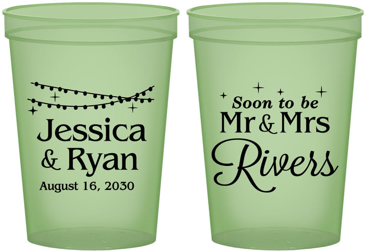 Custom Engagement 16 oz Glow In The Dark Cups - Soon To Be Mr And Mrs | 10008