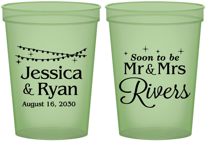 Custom Engagement 16 oz Glow In The Dark Cups - Soon To Be Mr And Mrs | 10008