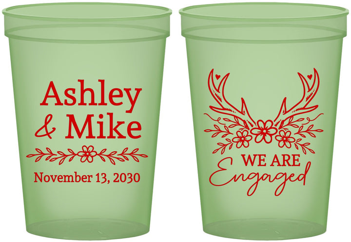 Custom Engagement 16 oz Glow In The Dark Cups - We Are Engaged | 10009