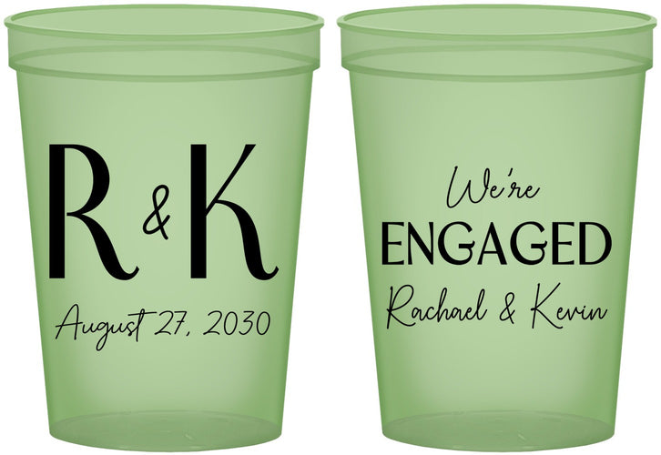 Custom Engagement 16 oz Glow In The Dark Cups - We Are Engaged | 10011