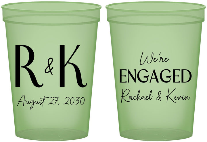 Custom Engagement 16 oz Glow In The Dark Cups - We Are Engaged | 10011
