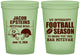 Custom Bar Mitzvah 16 oz Glow In The Dark Cups - 13th Birthday Football | 110003