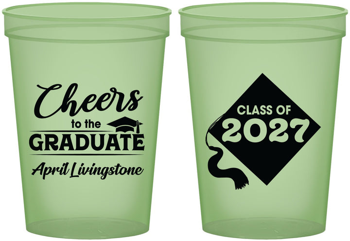 Custom Graduation 16 oz Glow In The Dark Cups - Class Of 2027 Tassel Hassel | 130033