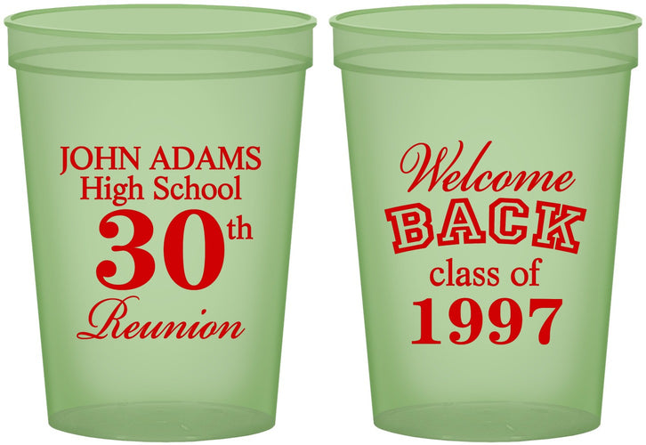 Custom Class Reunion 16 oz Glow In The Dark Cups - Class Of 1997 30 Year | 140007