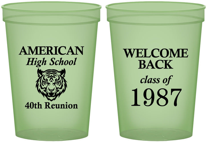 Custom Class Reunion 16 oz Glow In The Dark Cups - Class Of 1987 40 Year | 140013