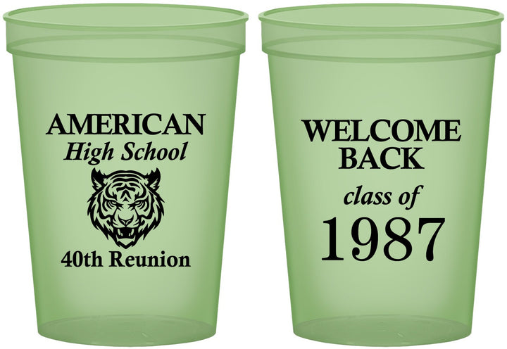 Custom Class Reunion 16 oz Glow In The Dark Cups - Class Of 1987 40 Year | 140013