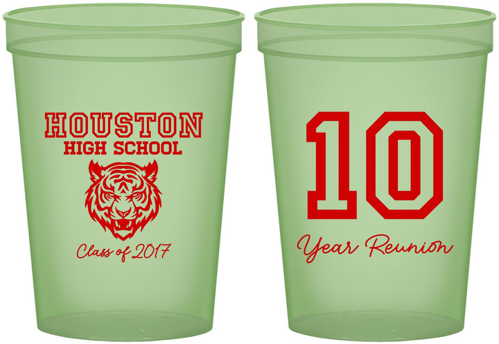 Custom Class Reunion 16 oz Glow In The Dark Cups - Class Of 2017 10 Year | 140015