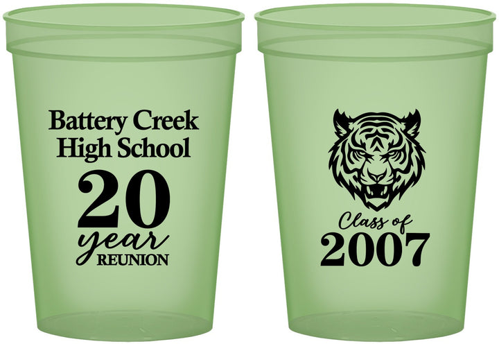 Custom Class Reunion 16 oz Glow In The Dark Cups - Class Of 2007 20 Year | 140016