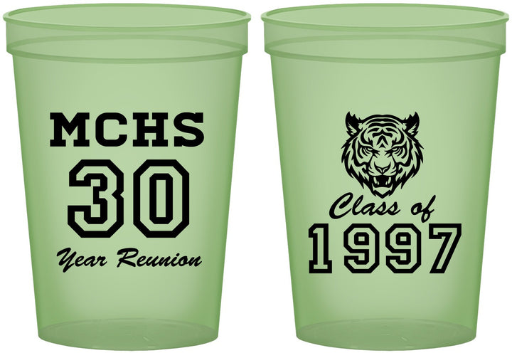 Custom Class Reunion 16 oz Glow In The Dark Cups - Class Of 1997 30 Year | 140017