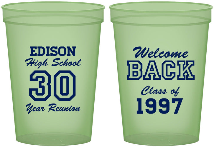 Custom Class Reunion 16 oz Glow In The Dark Cups - Class Of 1997 30 Year | 140022