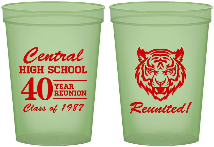 Custom Class Reunion 16 oz Glow In The Dark Cups - Class Of 1987 40 Year | 140023