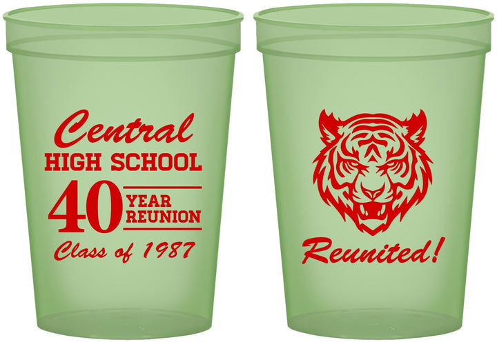 Custom Class Reunion 16 oz Glow In The Dark Cups - Class Of 1987 40 Year | 140023