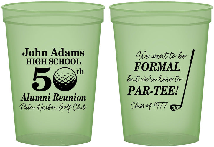 Custom Class Reunion 16 oz Glow In The Dark Cups - Class Of 1977 50 Year | 140024