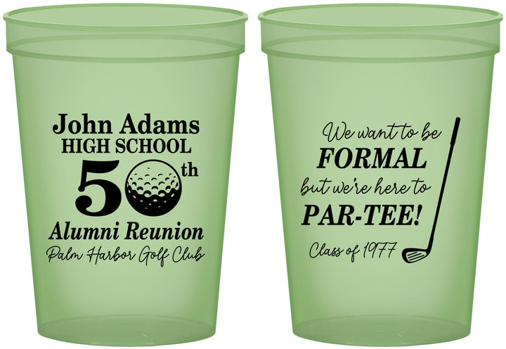 Custom Class Reunion 16 oz Glow In The Dark Cups - Class Of 1977 50 Year | 140024