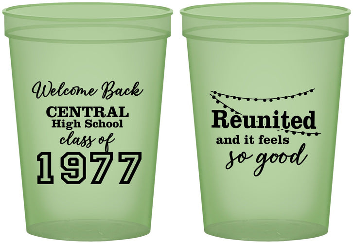 Custom Class Reunion 16 oz Glow In The Dark Cups - Class Of 1977 50 Year | 140029