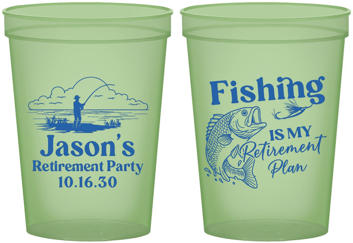 Custom Retirement 16 oz Glow In The Dark Cups - Fishing | 150009