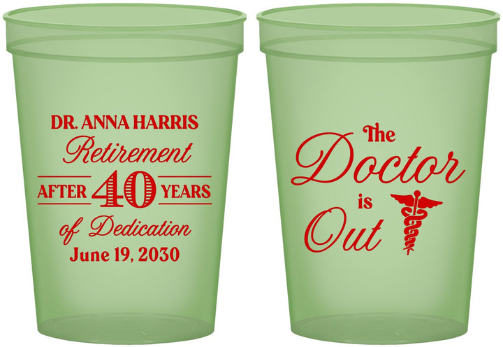 Custom Retirement 16 oz Glow In The Dark Cups - Doctor | 150017